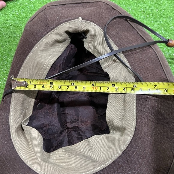 Outback Trading Co Hat Men Sm/MED  Brown Wallaby Oilskin Western Yellowstone USA - Picture 6 of 8